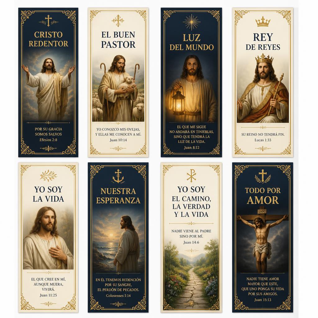 Separadores de Cristo Redentor, el Buen Pastor y Luz del Mundo