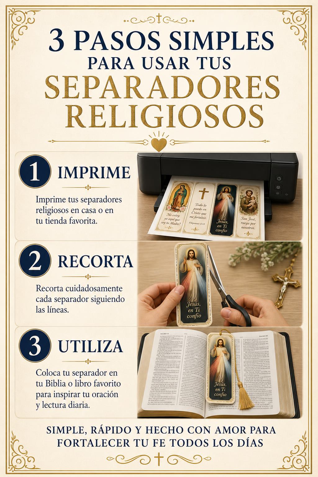 3 pasos simples para usar tus separadores religiosos: imprime, recorta y utiliza
